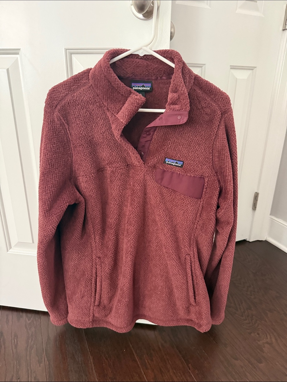 Patagonia Plush Snap-Placket Fleece Pullover - Rosewood XL